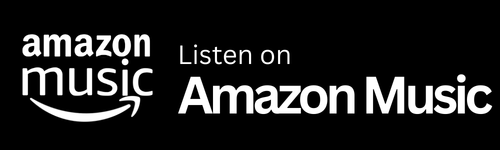Promotional graphic for Amazon Music featuring the text 'Listen on Amazon Music' on a black background.